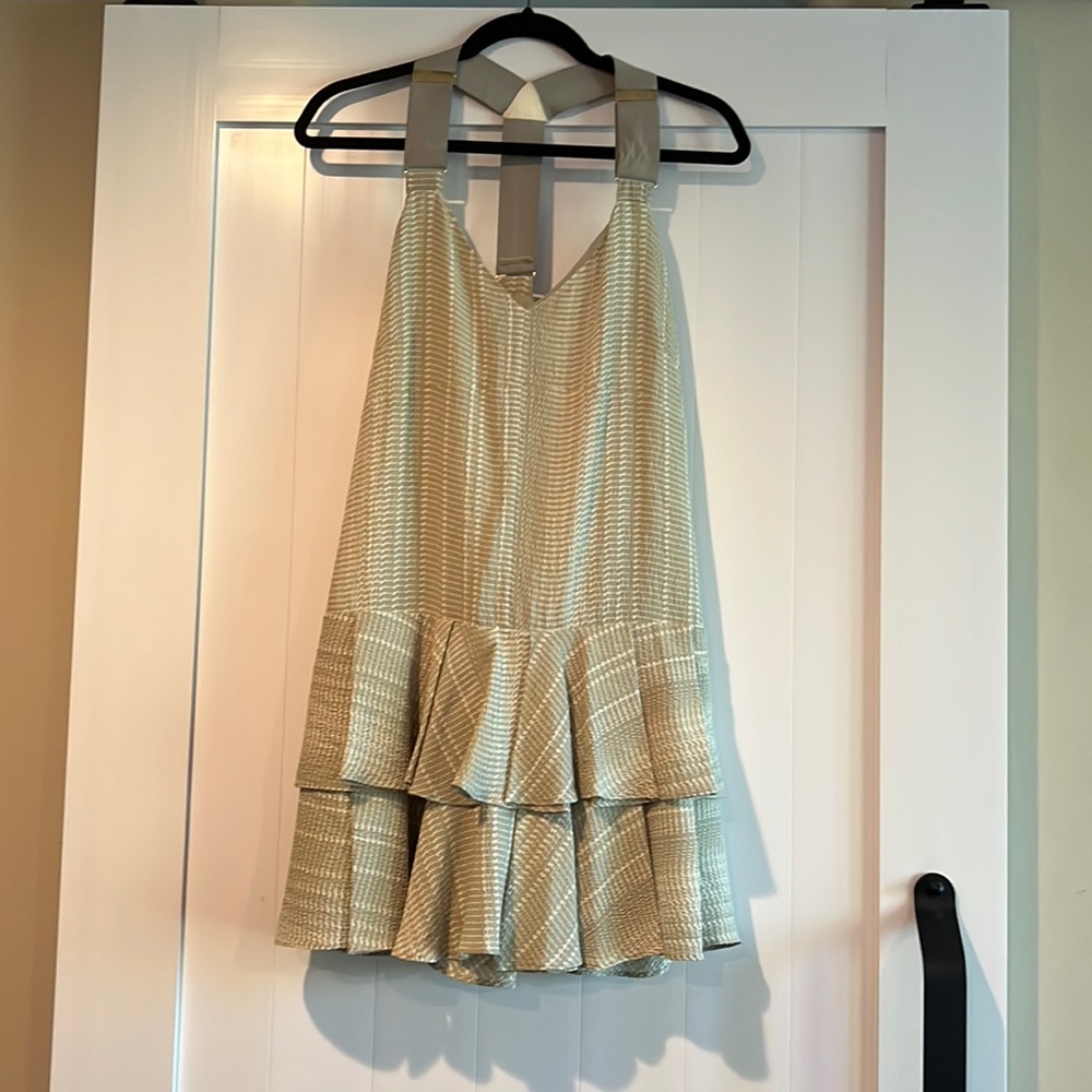 Derek Lam 10 Crosby - Intermix green and white ruffled dress (8)